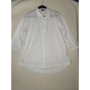 Bogari Womens White Dress Shirt Size M